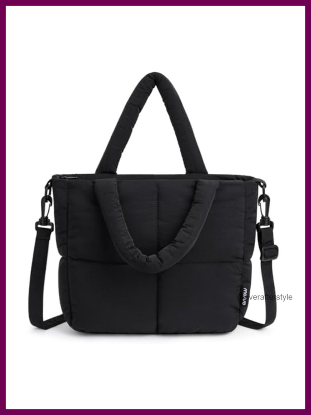 Quilted Puffy Crossbody Bag Small Lightweight Adjustable Strap